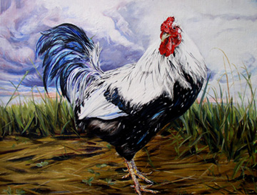 Oil Painting Rooster